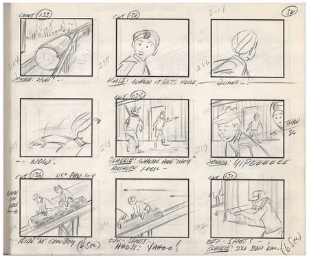 Lot #559 Jonny Quest complete storyboard from the episode The Werewolf of the Timberland Complete Storyboard - Image 4