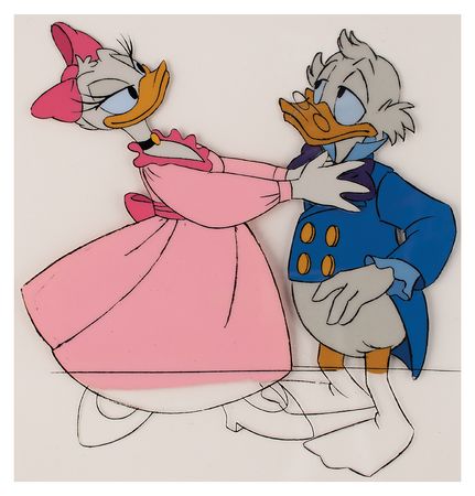 Lot #607 Daisy and Scrooge McDuck production cels from Mickey's Christmas Carol Production Cels - Image 1