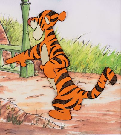 Lot #604 Tigger production cel from The Many Adventures of Winnie the Pooh Production Cel - Image 1