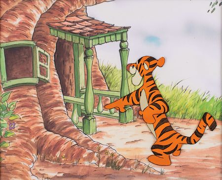 Lot #604 Tigger production cel from The Many Adventures of Winnie the Pooh Production Cel - Image 2