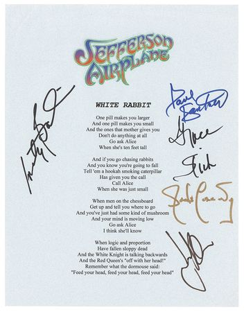 Lot #353 Jefferson Airplane Souvenir Lyrics - Image 2