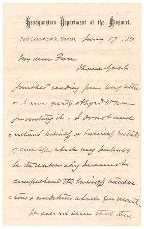 Lot #182 John Pope Handwritten Letter Signed - Image 1