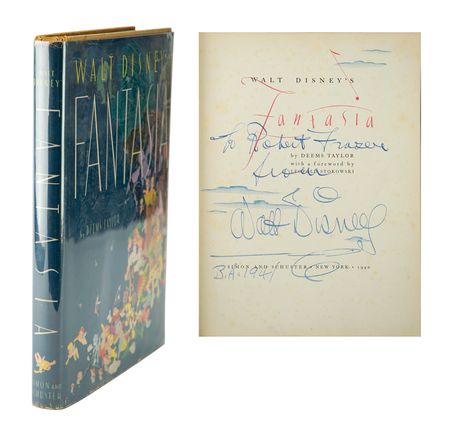 Lot #498 Walt Disney: Stunning first edition Fantasia book, signed by Disney during his visit to Buenos Aires - Image 1