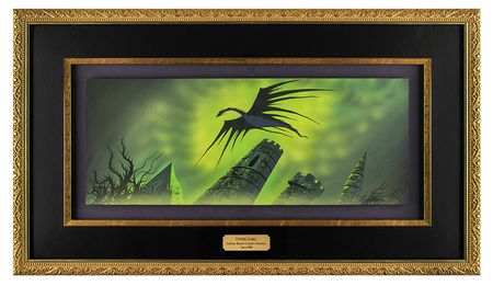 Lot #539 Eyvind Earle concept painting of Maleficent from Sleeping Beauty: Maleficent as the black dragon?Earle brings the Disney villainess to brilliant, terrifying life - Image 2