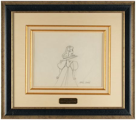 Lot #543 Marc Davis production drawing of Briar Rose from Sleeping Beauty Production Drawing - Image 2
