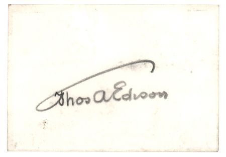 Lot #16 Thomas Edison Signature