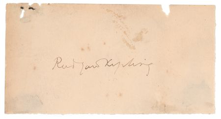 Lot #259 Rudyard Kipling Signature - Image 1