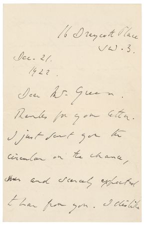 Lot #256 Alfred Douglas: Douglas aims to 