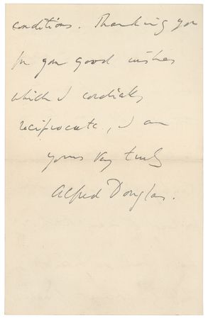 Lot #256 Alfred Douglas: Douglas aims to 