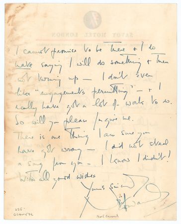 Lot #255 Noel Coward: 