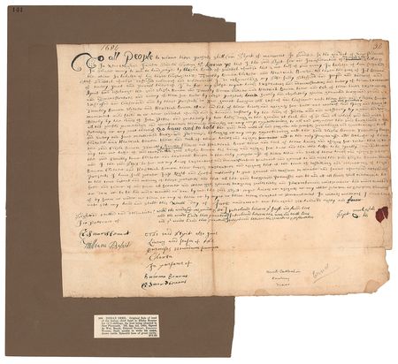 Lot #9 Native American: Cape Cod: Rare Indian land deed from 1684?colonists buy property on Cape Cod - Image 2
