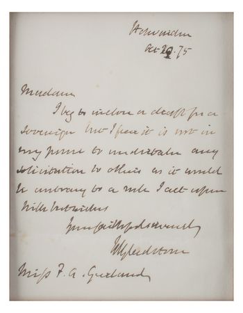Lot #76 William Gladstone Handwritten Letter Signed - Image 2