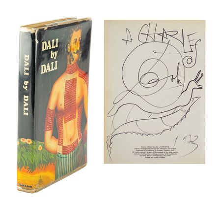 Lot #222 Salvador Dali: Rare and beautiful snail sketch in Dali by Dali - Image 1