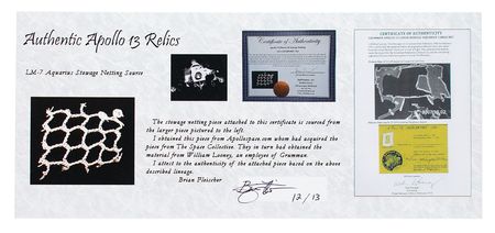 Lot #199 Apollo 13 Flown Artifacts - Image 2
