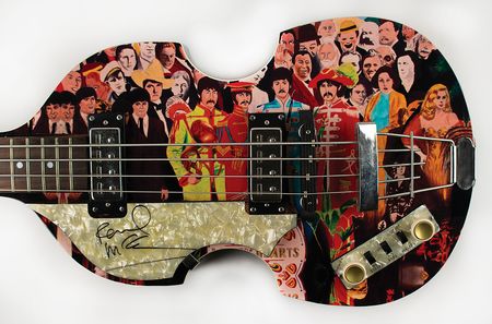 Lot #283 Beatles: McCartney, Paul: Hofner 'Beatle bass' with Sgt. Pepper's finish signed by McCartney - Image 2