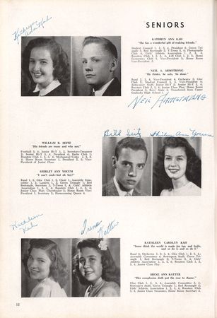 Lot #194 Neil Armstrong Yearbook - Image 1