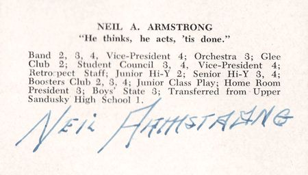 Lot #194 Neil Armstrong Yearbook - Image 2