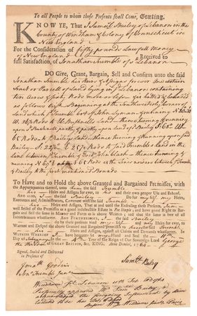 Lot #142 William Williams Signed Document - Image 1