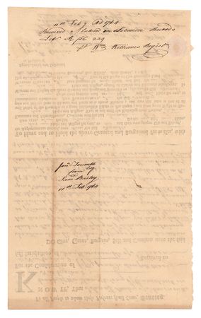 Lot #142 William Williams Signed Document - Image 2