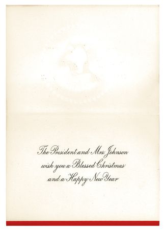 Lot #8219 Lyndon B. Johnson 1963 Christmas Card - Image 2