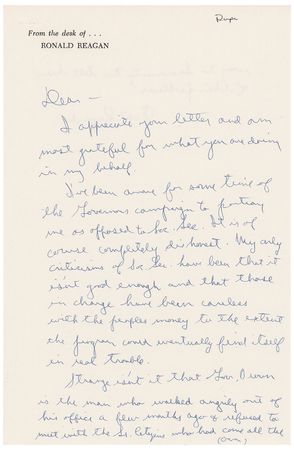 Lot #8246 Ronald Reagan - Image 1