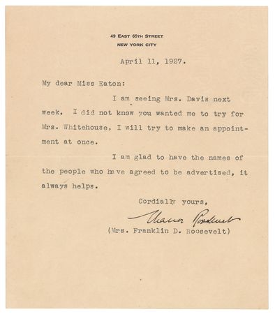 Lot #8162 Eleanor Roosevelt and Bess Truman - Image 2
