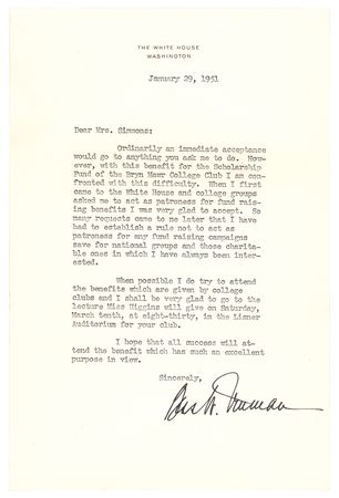 Lot #8162 Eleanor Roosevelt and Bess Truman - Image 3