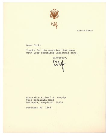 Lot #8216 Lyndon B. Johnson - Image 1