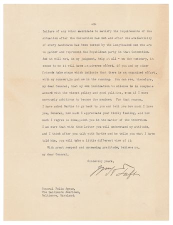 Lot #8123 William H. Taft - Image 2