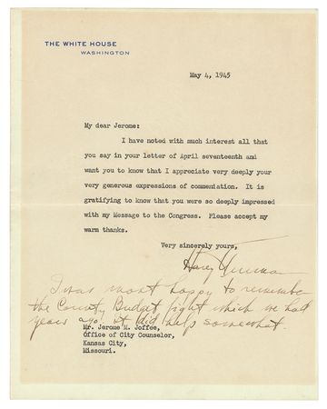 Lot #8167 Harry S. Truman - Image 1