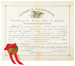 Lot #26 James A. Garfield: Rare presidential