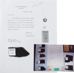 Lot #120 John F. Kennedy Fabric Swatch Swatch - Image 3
