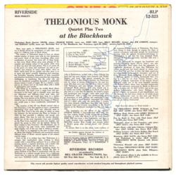 Lot #606 Thelonious Monk Album - Image 1