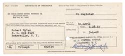 Lot #636 Bob Dylan Documents - Image 2