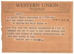 Lot #118 John F. Kennedy Telegrams - Image 1