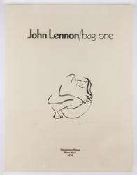 Lot #621 Beatles: John Lennon: Signed title page print from John Lennon's limited edition 'Bag One Portfolio' - Image 1