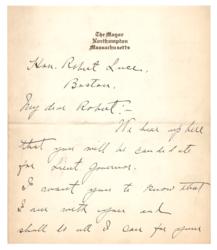 Lot #85 Calvin Coolidge: Mayor Coolidge lends his support to a Boston politician - Image 1