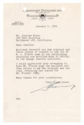 Lot #507 W. C. Fields Signed Document - Image 3