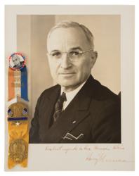 Lot #159 Harry S. Truman Signed Photograph - Image 1