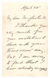 Lot #293 Wu Tingfang Handwritten Letter Signed - Image 1