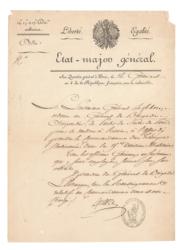Lot #306 Francois Joseph Lefebvre Signed Document - Image 1