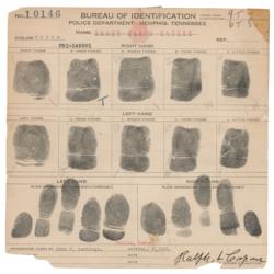 Lot #209 Ralph Capone Fingerprint Card - Image 1