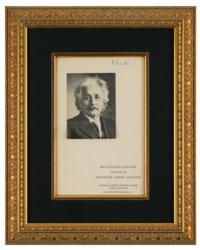 Lot #185 Albert Einstein: Welcoming a genius to America?signed program honoring Einstein's arrival in New Jersey - Image 1