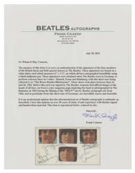 Lot #614 Beatles: Scarce set of Beatles autographs from 1966, obtained in Germany just prior to the first Revolver recording session - Image 2