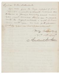 Lot #8 Andrew Jackson: Early letter from President Jackson sent to the Minister to the Netherlands - Image 2