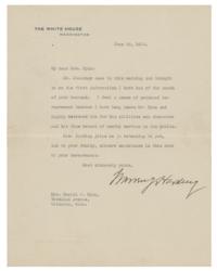 Lot #103 Warren G. Harding Typed Letter Signed - Image 1