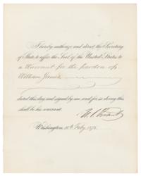 Lot #23 U. S. Grant Signed Document