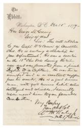 Lot #34 William McKinley and Rutherford B. Hayes Handwritten Letter Signed - Image 1