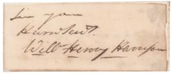 Lot #11 William Henry Harrison Signature