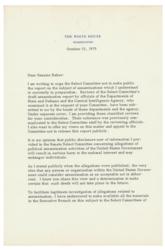 Lot #55 Gerald Ford: Aware of the damage to America’s prestige, President Ford asks Senator Baker to suppress a report on the CIA’s involvement in 
